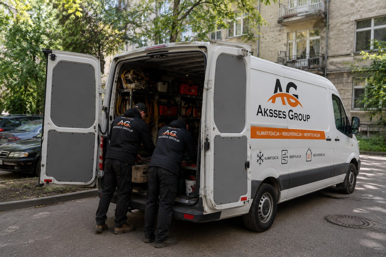 Proces montażu HVAC